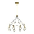 thumbnail image 3 of Burnham 8-Light LED Chandelier in Warm Brass, 3 of 5