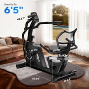 LNOW Recumbent Exercise Bike for Home,Light Commercial High-end Recumbent Bike with Arm Exerciser,Bluetooth App,Heart Rate, Low-Impact Cardio & Physical Therapy