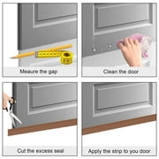 FUYGRCJ Door Sweep Seal Strips Door Bottom Draft Stopper Seal Dust and Noise Insulator Weather Stripping Guard Insulation Self-Adhesive for Windows Gap Noise Blocker