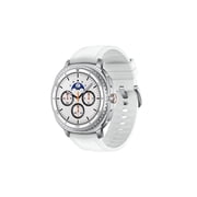 Open Box Samsung Galaxy Watch8 Classic 46mm LTE Smart Watch, White, White Band