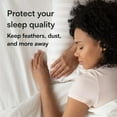 thumbnail image 5 of Qucyy Niagara 4 Pack Standard Pillow Protectors with Zipper, Soft Quiet Cotton Sateen, Effective Dust Protection, Stay in Place Pillow Covers, Ideal for Home, Guests, Rentals (20x26 Inches), 5 of 5