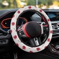 thumbnail image 4 of Yuyamidu Cherry Auto Steering Wheel Cover Flannel Steering Wheel Case Winter Warm Car Accessories for Women Girls Thick Steering Wheel Protector Fit Most Car Sedan, 4 of 7