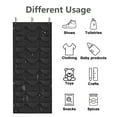 thumbnail image 3 of Baseball Hat Rack Over-The-Door Cap Organizer with 24 Clear Pockets & 2 Hooks, 3 of 8