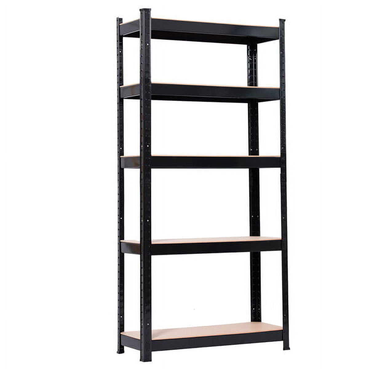 Muscle Rack 30"W x 12"D x 60"H, 5-Tier Steel Shelving, 500 lbs. Capacity  per Shelf, Black