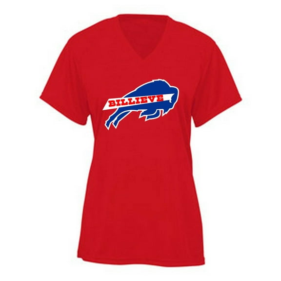 RED Bills BILLIEVE Josh Allen Stefon Diggs LADIES V-NECK T-shirt ADULT