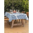 thumbnail image 2 of Outdoor Tablecloth with Umbrella Hole & Zipper, Lake Blue Coastal Rectangle Tablecloth 60x120 Inch, Beach Starfish Nautical Coral Shell Summer Patio Table Cover Waterproof Table Cloth for Picnic, 2 of 7