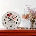 thumbnail image 2 of Yayeee 10" Wall Clock Battery Operated Quartz Round Silent Non-Ticking Home Decor,Pink Flower, 2 of 6