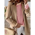 thumbnail image 5 of XCHQRTI Women's Striped Long Sleeve Tops Drop Shoulder Color Block Shirts Lightweight Pullover, 5 of 7