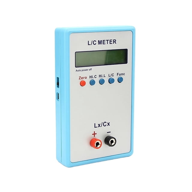 LC200A L/C Inductance Capacitance Meter Digital Bridge LCR Table Blue LCD Display Inductance Capacitance Handheld ,Easy to Use