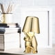 thumbnail image 3 of Bedside Table Lamp, Touch Control Golden Man Desk Lamp, Cordless Thinker Statue Lamp with USB Port, Decorative Collection for Home Bedroom(Mr-WHY), 3 of 4