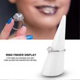 thumbnail image 4 of Lot de 5 présentoirs à bagues pour un seul doigt, présentoir à bijoux, organisateur de bagues (blanc), 4 of 4