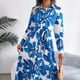 thumbnail image 3 of Vestido largo elegante informal de verano y primavera con botones y manga larga para mujer, tipo cárdigan, para cubrirse, con flores, tallas M a XXL, 3 of 5