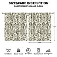 thumbnail image 2 of Classic Botanical Print Drapes 52x63 Inch Rod Pocket Blackout Curtains 2 Panels for Bedroom and Warm Tone, 2 of 2
