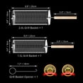 thumbnail image 3 of Rolling Grill Basket, Removable Wooden Handle, 304 Stainless Steel, Nesting Grilling Tools, Smoker BBQ Accessories for Vegetable, Outdoor Cooking Camping, Birthday Gifts for Men Dad Husband, 3 of 8