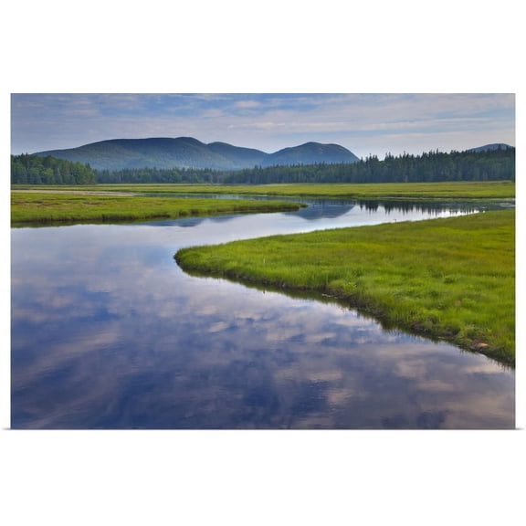 Great BIG Canvas | "Bass Harbor Marsh in Acadia National Park, Maine" Art Print - 48x32