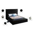 thumbnail image 5 of Bliss Black Velvet King Bed (3 Boxes)-Color:Black Velvet,Style:Contemporary, 5 of 6