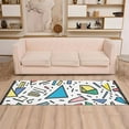 thumbnail image 2 of Yayeee Runner Rug for Bedroom 2'x6' Machine Washable Hallway Non Slip Mat, Blue Triangles, 2 of 8
