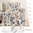 thumbnail image 5 of Orange Grey Botanical Blanket Soft Cozy Warm Throw Blanket for Couch, Plush Fuzzy Flannel Fleece Blankets for Sofa, Rustic Country Spring Floral Summer Leaf Bed Blankets Gifts for Men, 50"x80", 5 of 9