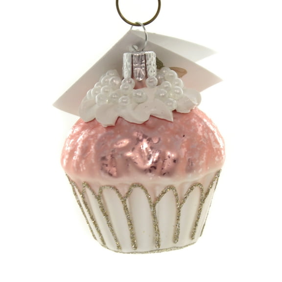 Golden Bell Collection Cupcake With Small Pearls Christmas Treat Nvv106 Pink