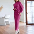 thumbnail image 2 of LEKODE Knit Sets Two Piece Women Skirt and Top Set for Women Long Skirt Sets Fall Skirt Two Piece Sets for Women 2 Piece Set Fall Outfits Hot Pink Xl, 2 of 9