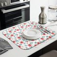 thumbnail image 3 of Pioneer Flower Floral Print Pattern Kitchen Dish Drying Mat 1 Pack, Ultra Absorbent Microfiber Drainer Mat, 16"x18", 3 of 6