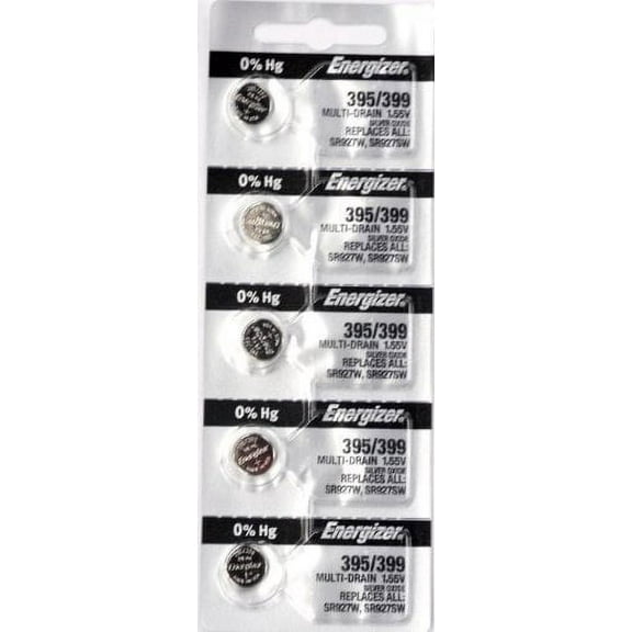 Energizer 395 / 399 Silver Oxide Zero Mercury (SR927W / SR927SW) 15 Batteries