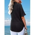 thumbnail image 3 of Waffle Short-Sleeved Top for Women, 3 of 4