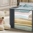 thumbnail image 2 of AUQ 2Pcs Blanket Storage,23.6"*15.7"*13.8" Clothing Storage Bins,Clothing Storage Bags,Gray1, 2 of 4