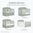 thumbnail image 6 of Dream On Me Storybrooke 5 in 1 Convertible Crib with Under Drawer, Sage Green, 6 of 7