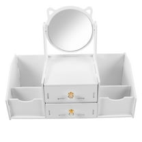 WORGEOUS Decor Mirror on Stand Cosmetic Storage Box