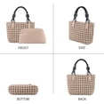 thumbnail image 2 of Woven Tote Bags for Women Hollow out Handmad Woven Leather Shoulder Bag Top-handle Purse Shopper Bag Beach Bag, 2 of 6