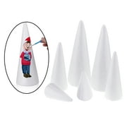 6Pc Styrofoam Foam Cones Polystyrene for Crafts DIY Household School Project