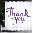 thumbnail image 4 of Ambesonne Thank You Shower Curtain, Spots Paintbrush Strokes, 69"Wx84"L, Dark Purple Violet, 4 of 5