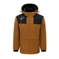 thumbnail image 1 of RXIRUCGD USB Intelligent Constant Temperature Heated Windproof Plus Size Coat For Men And Women Winter 4 Heated Jacket Coat( Brown, Size:L ), 1 of 3