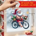 thumbnail image 4 of Mecorevxz Acrylic Christmas Santa Riding Bike Ornaments for Christmas Tree Hanging,Biker Santa Funny Christmas Tree Ornaments for Home Tree Decor Car Mirror Accessories (Red), 4 of 7
