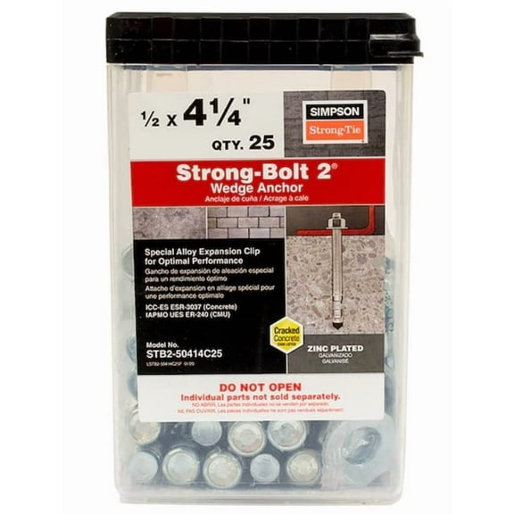 Simpson Strong-Tie Concrete Wedge Anchors 1/2-in x 4-1/4-in 25-Pack