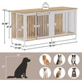 thumbnail image 6 of POAO Dog Crate Furniture for 2 Dogs, Heavy Duty Double Dog Crates for Large Dogs, Dog Kennel Furniture Indoor as TV Stand, Large Size 78.74" L(35-60 Pounds), White, 6 of 7