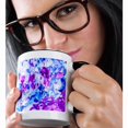 thumbnail image 2 of 3drose, Coleus Floral Abstract Purple Blue White, 15oz Two-tone Black Mug, 2 of 6