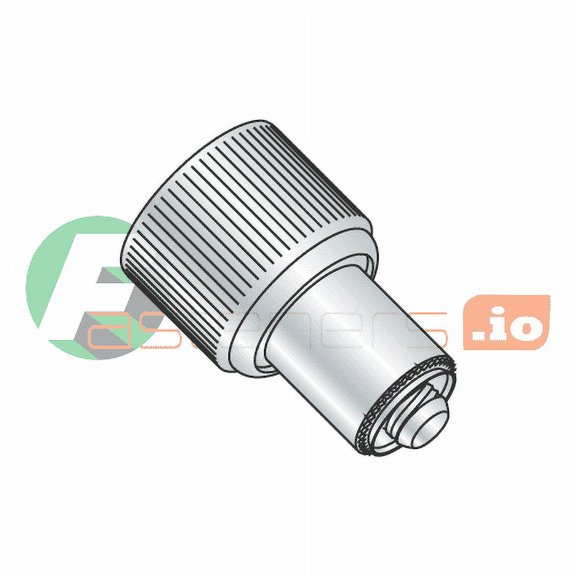 Captive Panel Screw - Retractable Press-In Style - Slotted Recess, #6-32 (Thread Size) x 0.036 (Panel Thickness) x 0.400 (Male Thread Length) Made in U.S.A., Natural Finish (QUANTITY: 20