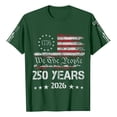 thumbnail image 4 of America 250 Shirts for Men Independence Day American Flag Print Short Sleeve Crew Neck T-Shirt Big and Tall Regular Fit Breathable Summer Tshirt, Dark Green, #01 Dark Green, 4 of 5
