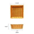 thumbnail image 2 of Excellante 13" x 13" x 4.5" square plastic hand woven basket, comes in each, 2 of 2