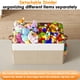thumbnail image 5 of Caja de almacenamiento de juguetes Fineonly, grande, con tapa y divisor, capacidad de 90 litros, 5 of 7