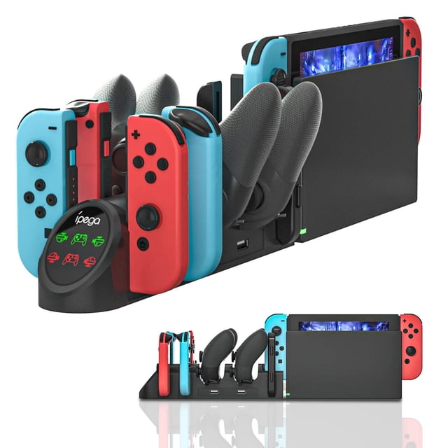 Base de carga para Nintendo Switch, estación de carga para Nintendo Switch Joy Cons y controladores