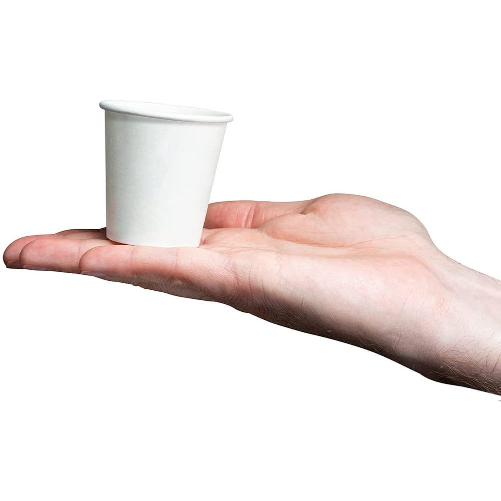 100 Pack 3 oz Paper Cups, Small Coffee Cups, Disposable Mini Bathroom Mouthwash Cups, Suitable for Party, Picnic, Travel, and Events