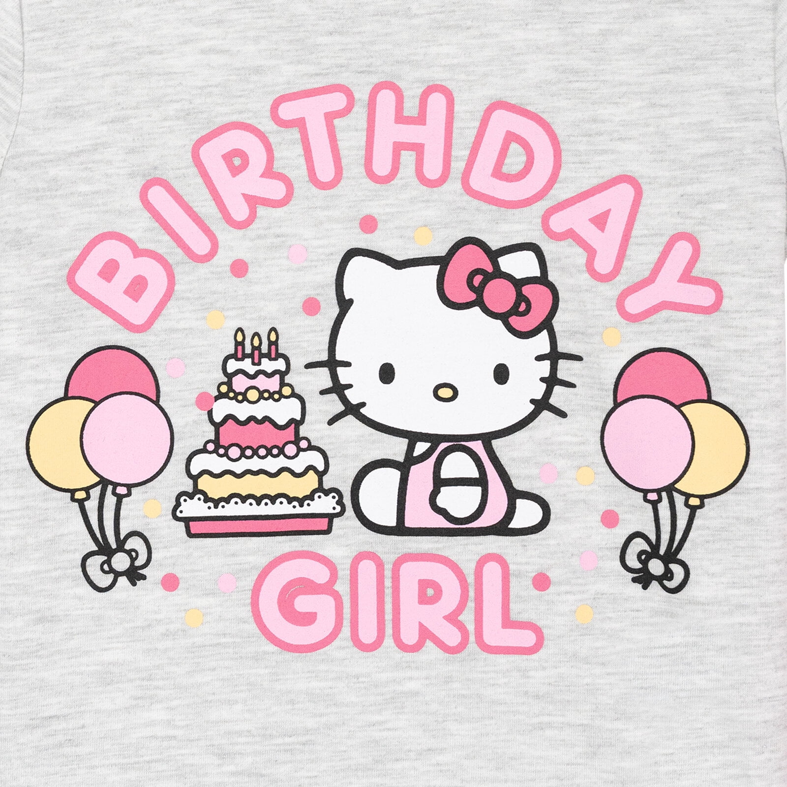 Hello Kitty Birthday T-Shirt and Mesh Tulle Skirt Outfit Set Toddler to Big Kid