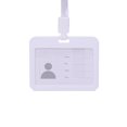 thumbnail image 1 of Clearance! beishanbush Business Card Holder Card Protector 4 X 3 Inches with Lanyard Transverse Clear Pp Plastic Card Holder One Size White, 1 of 7