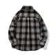 thumbnail image 3 of Blusa y camisa de manga larga con cuello vuelto para hombre, blusa informal a cuadros con botones y cuello vuelto, blusa de manga larga para hombre, 3 of 8