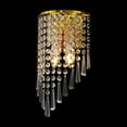 thumbnail image 5 of Modern Gold-Clear Crystal Wall Lamp – E12 Socket, 53.82-107.64ft² Coverage, K9 Crystal Pendants, 5 of 18