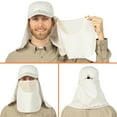 thumbnail image 2 of SUN CUBE Fishing Sun Hat with Neck Flap for Men Women UPF 50+ UV Protection Head Cover, Outdoor Bush Bucket Cap with Face Covering for Hiking Running Mowing Farming, Cream, 2 of 9