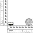thumbnail image 6 of Gem Stone King 10K Two Tone Gold Black Onyx Engagement Ring for Women | 1.43 Cttw | Round 5MM | Gemstone December Birthstone | Size 7, 6 of 6